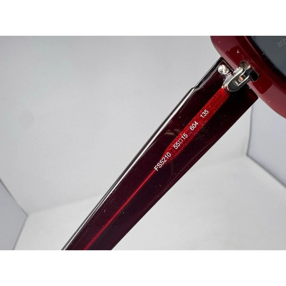 Fendi FS5210 Sunglass Frames Only 55-15-135 Red Burgundy Italy 604 Authentic